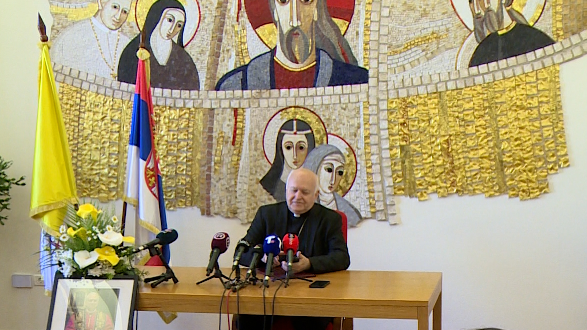 Beograd, konferencija za medije kardinala Ladislava Nemeta povodom smrti pape Franje i izbora novog pape, pokrivanje Beograd, konferencija za medije kardinala Ladislava Nemeta povodom smrti pape Franje i izbora novog pape, pokrivanje